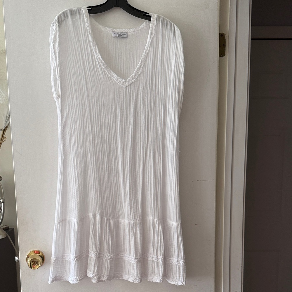 Michael Stars White Gauzy Dress